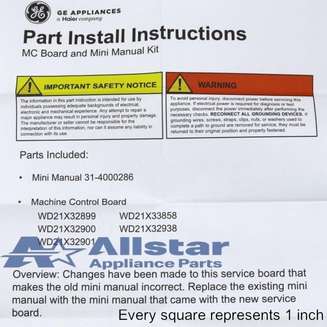 Original Whirlpool WD21X32938 Dishwasher Control Board Replacement Part - Compatible with Select Models, Easy DIY Installation for Home Kitchen Appliances Repair