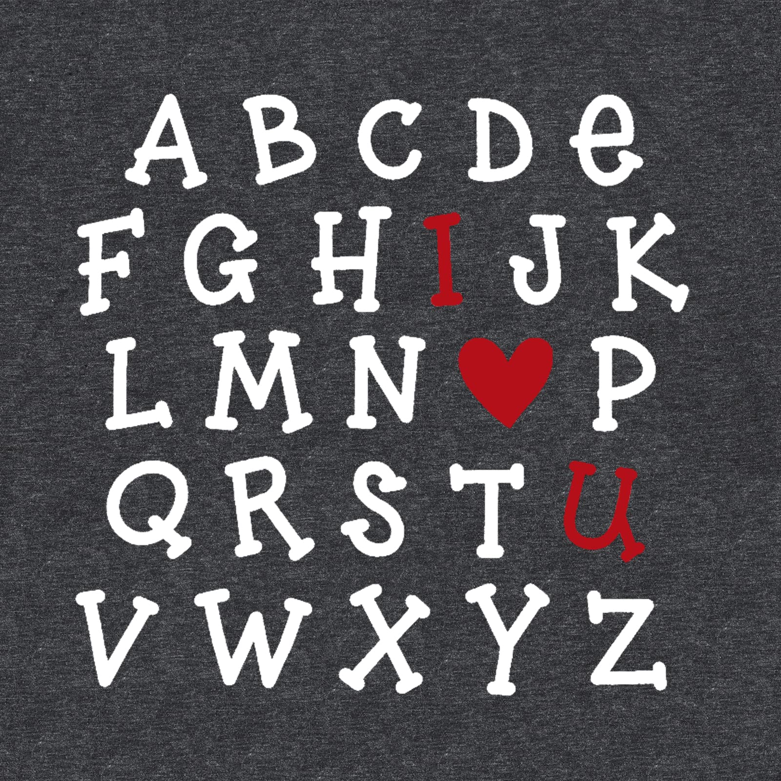Valentine's Day Shirts for Teachers - Alphabet ABC I Love You Tops, Cute Valentine Gifts for Girlfriend, Short Sleeve Tees - Perfect for Classroom, Date Night & Romantic Occasions