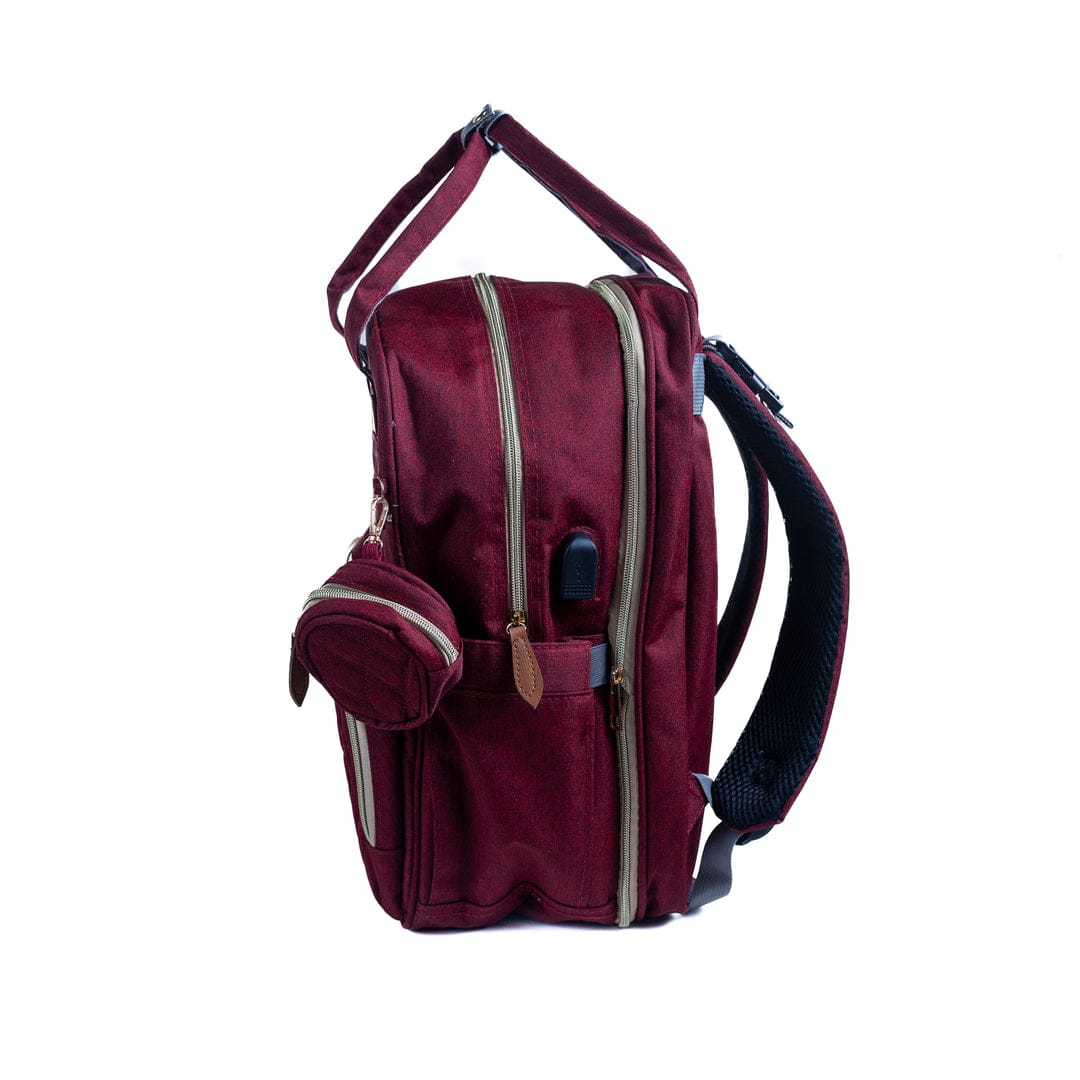BabyBear Diaper Bag Backpack - Large Insulated Baby Bag with Changing Pad, Stroller Straps & Multiple Pockets for Travel, Daycare & Outings