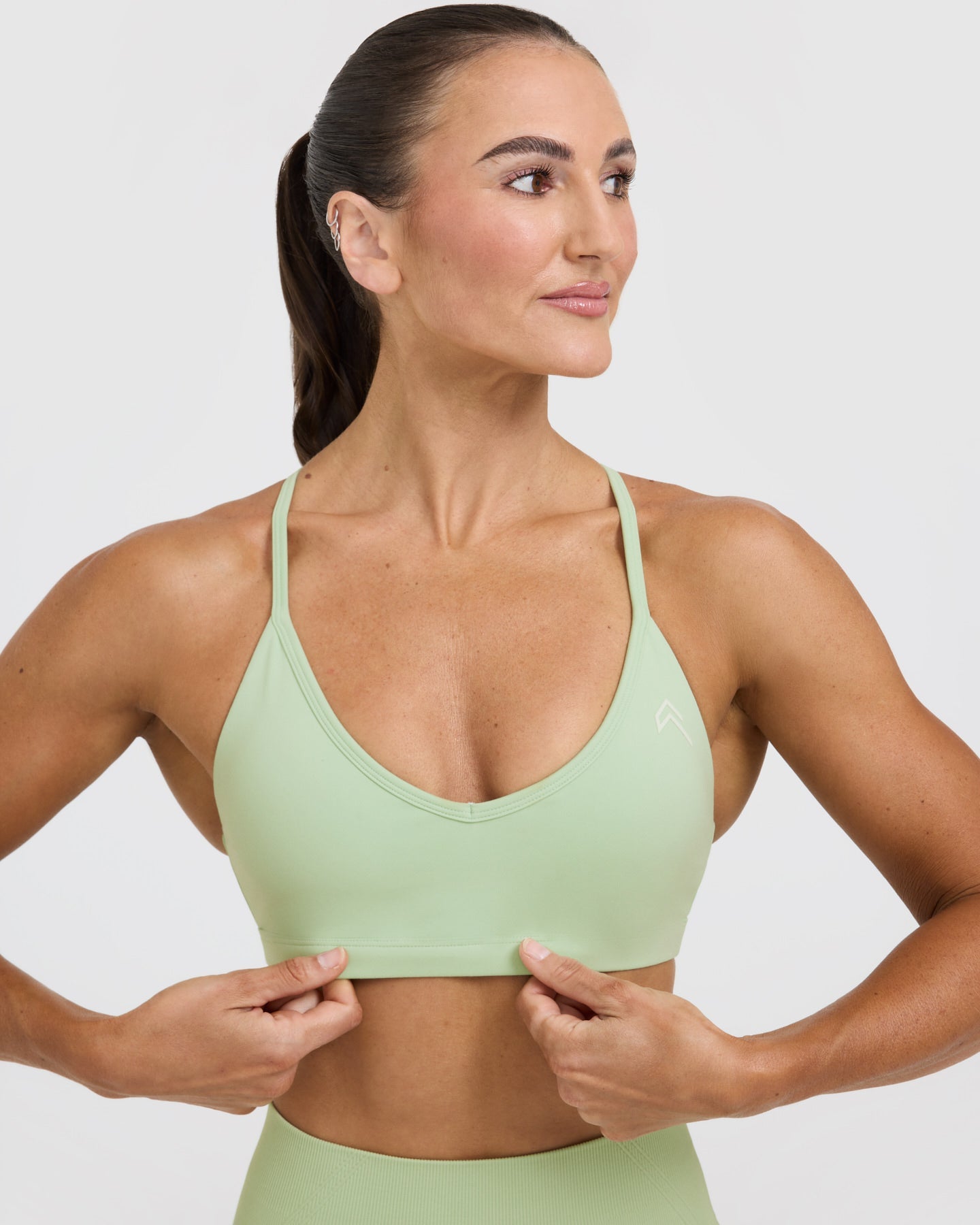 Timeless Strappy Bralette - Mint Green Lace Bralette for Women | Comfortable Wireless Bra for Everyday Wear, Yoga & Lounge