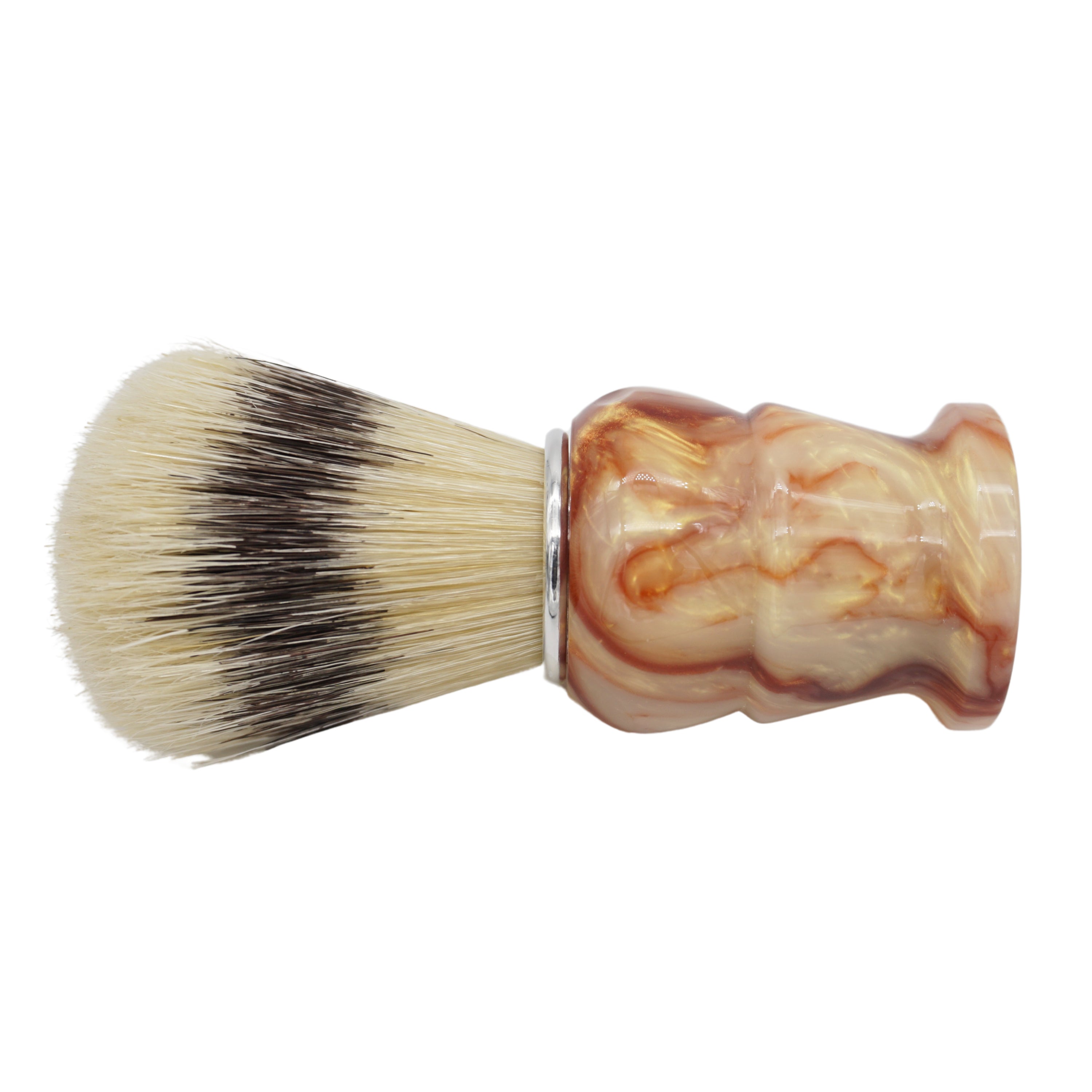 Premium 24mm Semogue Striped Boar Shaving Brush with AP Shave Co. Crushed Mud Resin Handle #86 - Handcrafted by Shavemac for Wet Shaving & Beard Care Enthusiasts