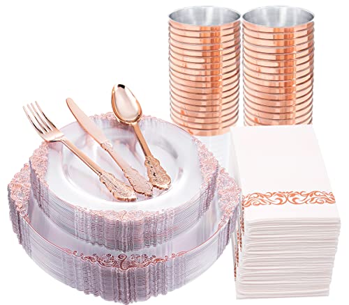 Clear and Rose Gold