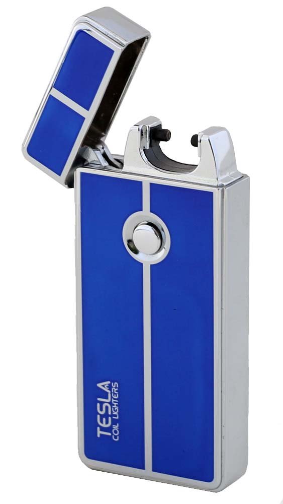 Tesla Coil Lighter USB Rechargeable Windproof Arc Lighter - Waterproof Electric Cigarette Lighter with Charging Cable & Carrying Pouch - Perfect for Camping, Hiking, Outdoor Adventures and Everyday Use
