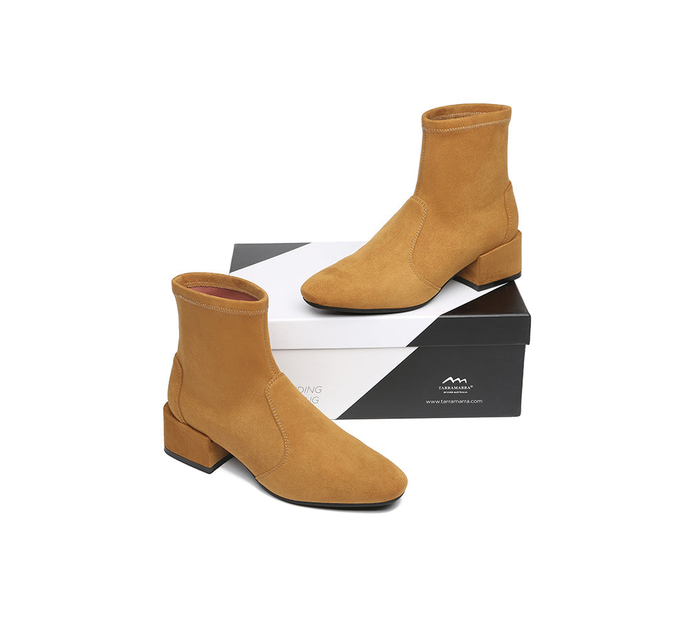 TARRAMARRA® Women's Microsuede Ankle Boots - Comfortable Knee High Sock Booties for Fall & Winter | Fashionable Casual & Office Wear