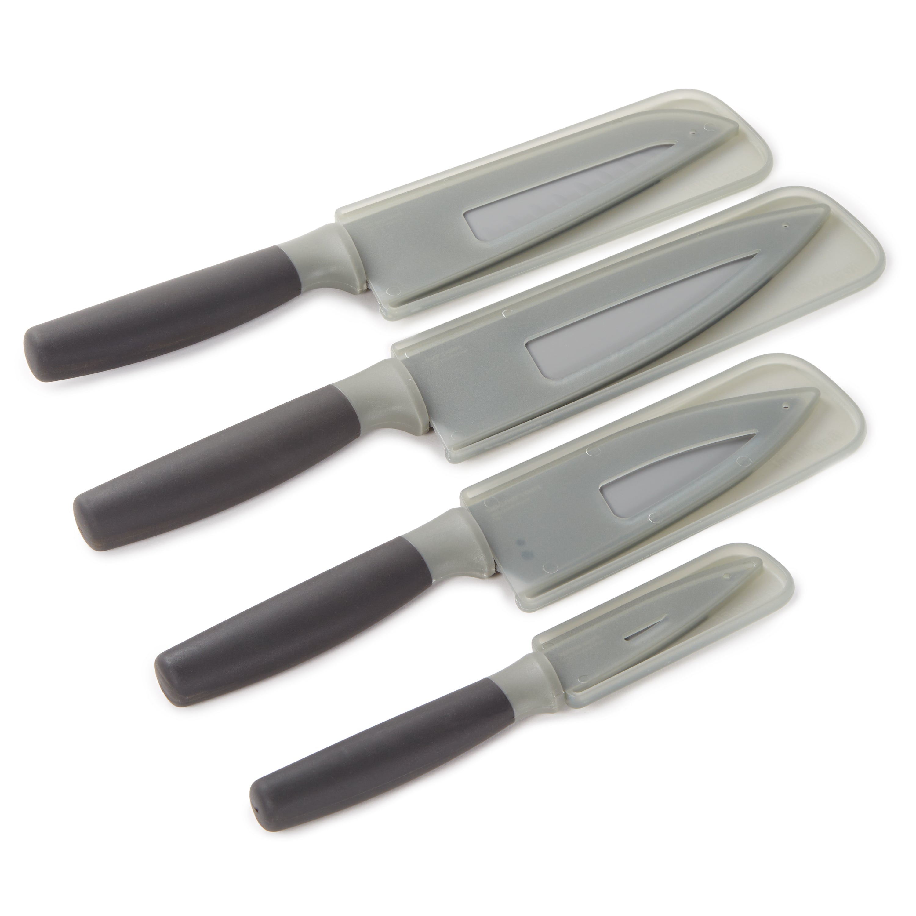 BergHOFF Leo Balance 4-Piece Nonstick Stainless Steel Cutlery Set - Eco-Friendly Recycled Material, Dishwasher Safe, Modern Grey Utensils for Cooking, Serving & Everyday Kitchen Use