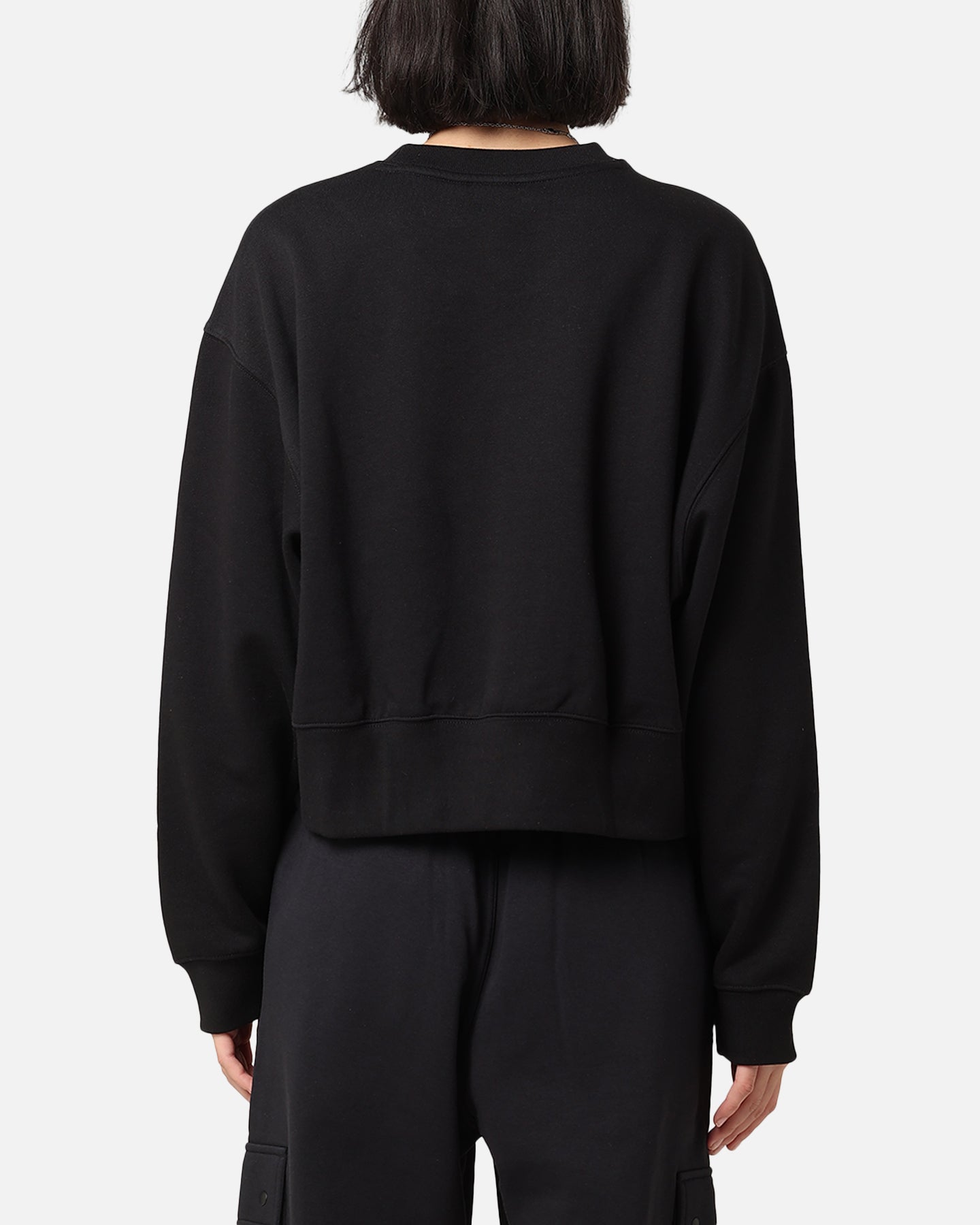Adidas Women's Essentials Crewneck Sweatshirt - Soft Cotton Pullover Sweater, Black - Perfect for Casual Wear, Gym & Lounge