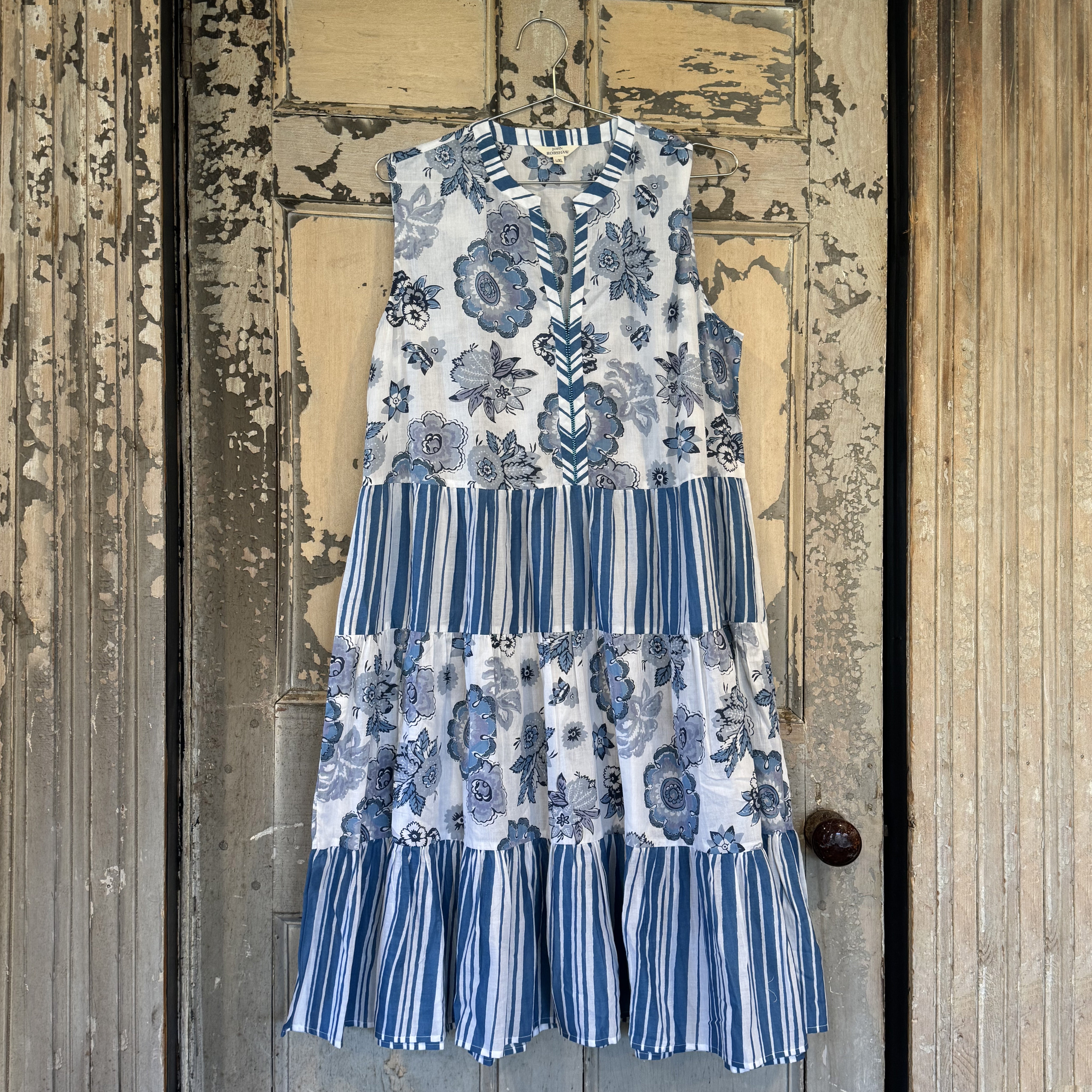 Riaz & Stripe Dress - Stylish Women's Floral Striped Summer Dress for Casual Outings & Beach Vacations