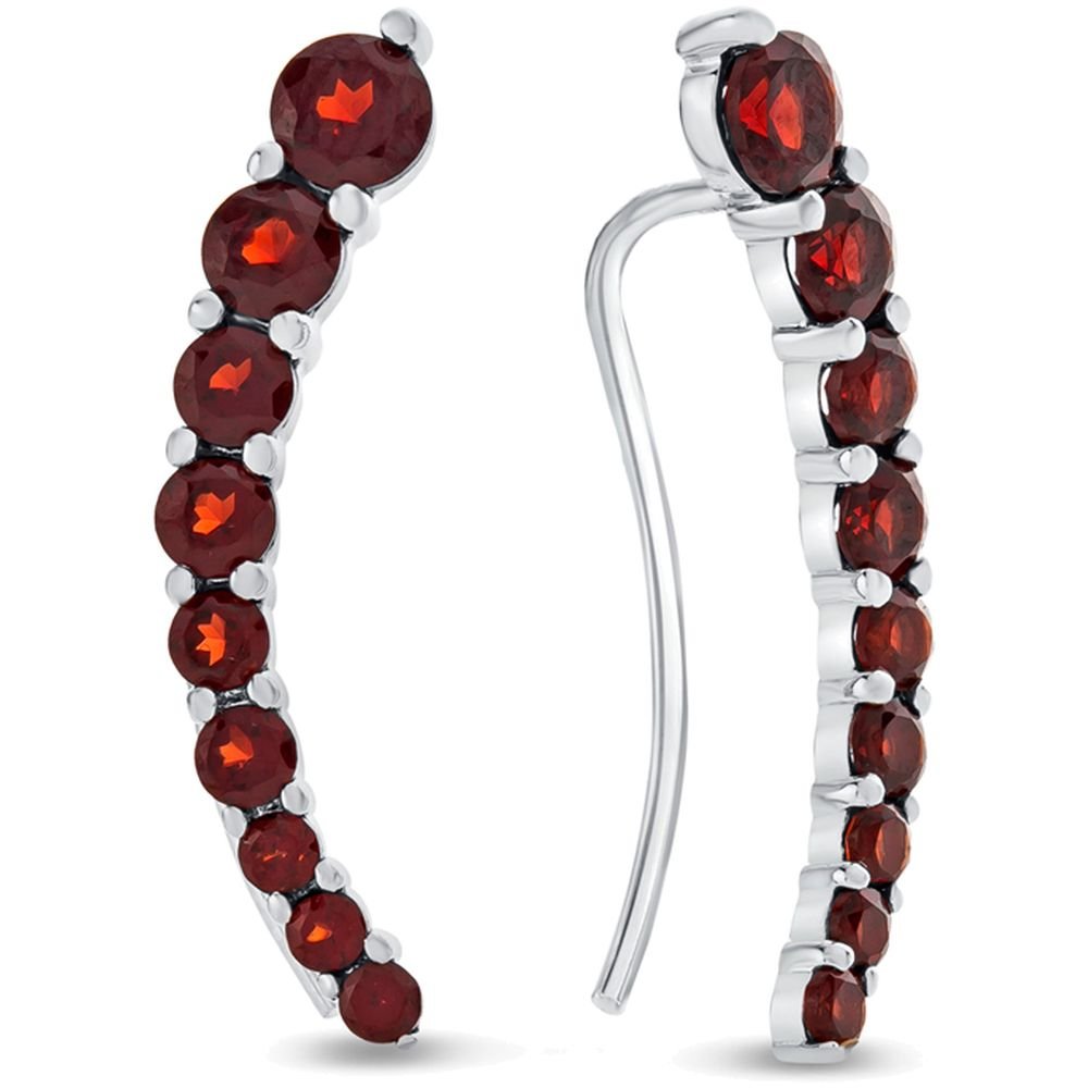 Sterling Silver Earrings Climbers with Wire Hook - Elegant Dangle Earrings for Women | Perfect for Parties, Weddings & Everyday Wear