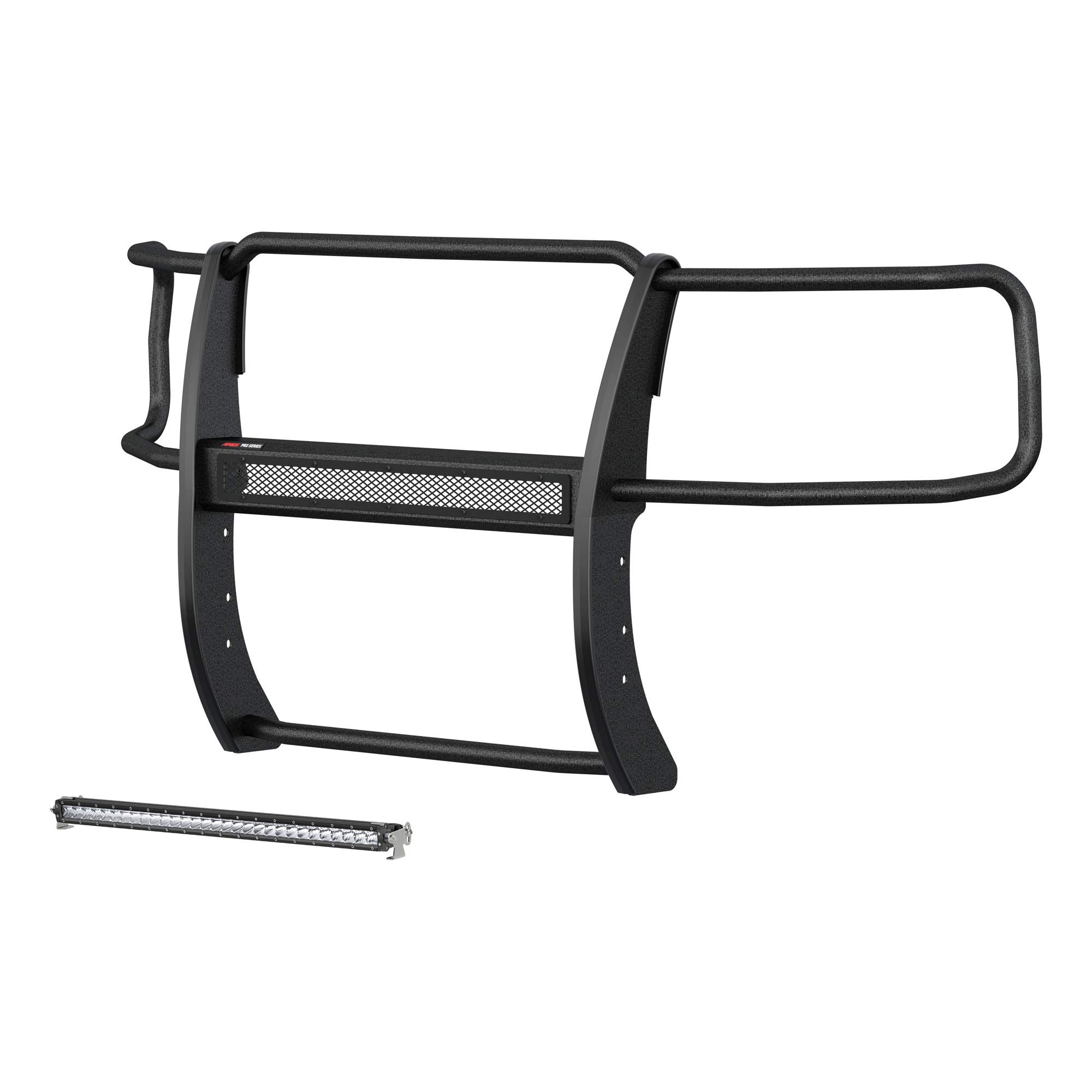 ARIES 2170024 Pro Series Black Steel Grille Guard with LED Light Bar for Chevrolet Silverado 1500 (2014-2023) | Heavy Duty Front Bumper Protection | Off-Road & Truck Accessories