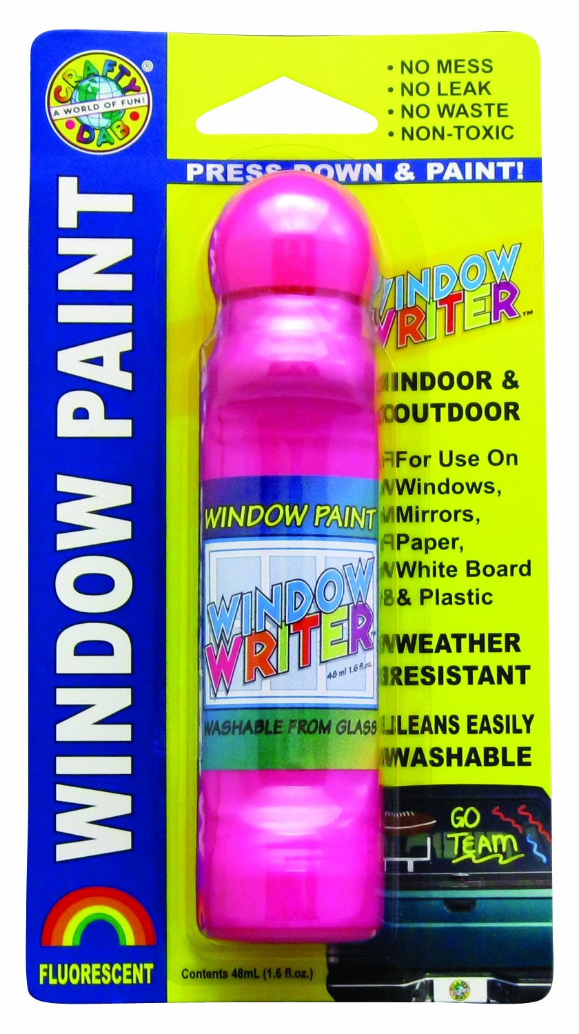 Crafty Dab Window Writer - Pink Glass Marker for Kids, DIY Home Decor & Seasonal Window Art - Perfect for Holidays, Birthdays & Classroom Activities