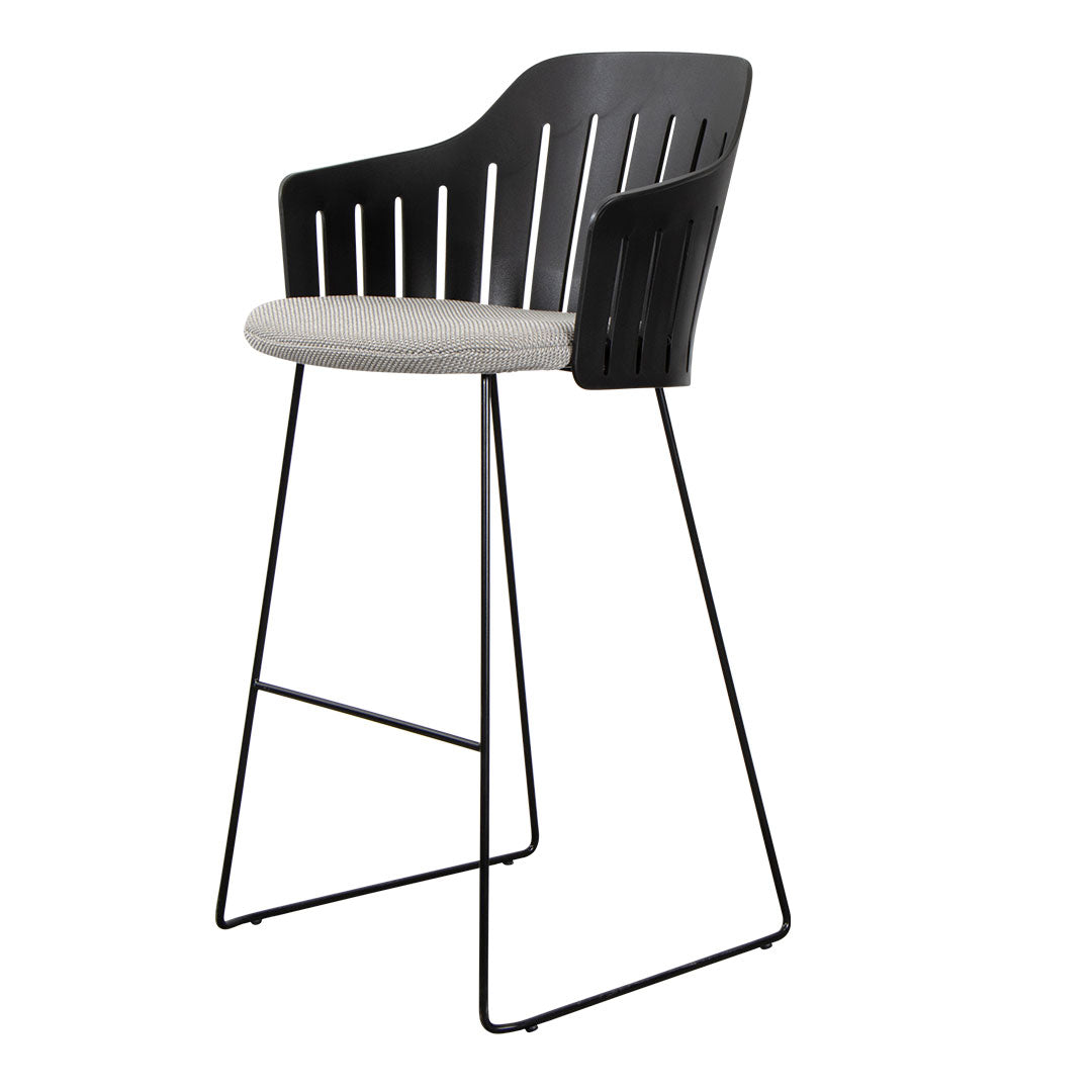 Premium Outdoor Bar Chair with Sled Base & Comfortable Seat Cushion - Patio, Deck, Poolside & Backyard Seating for Relaxing & Entertaining