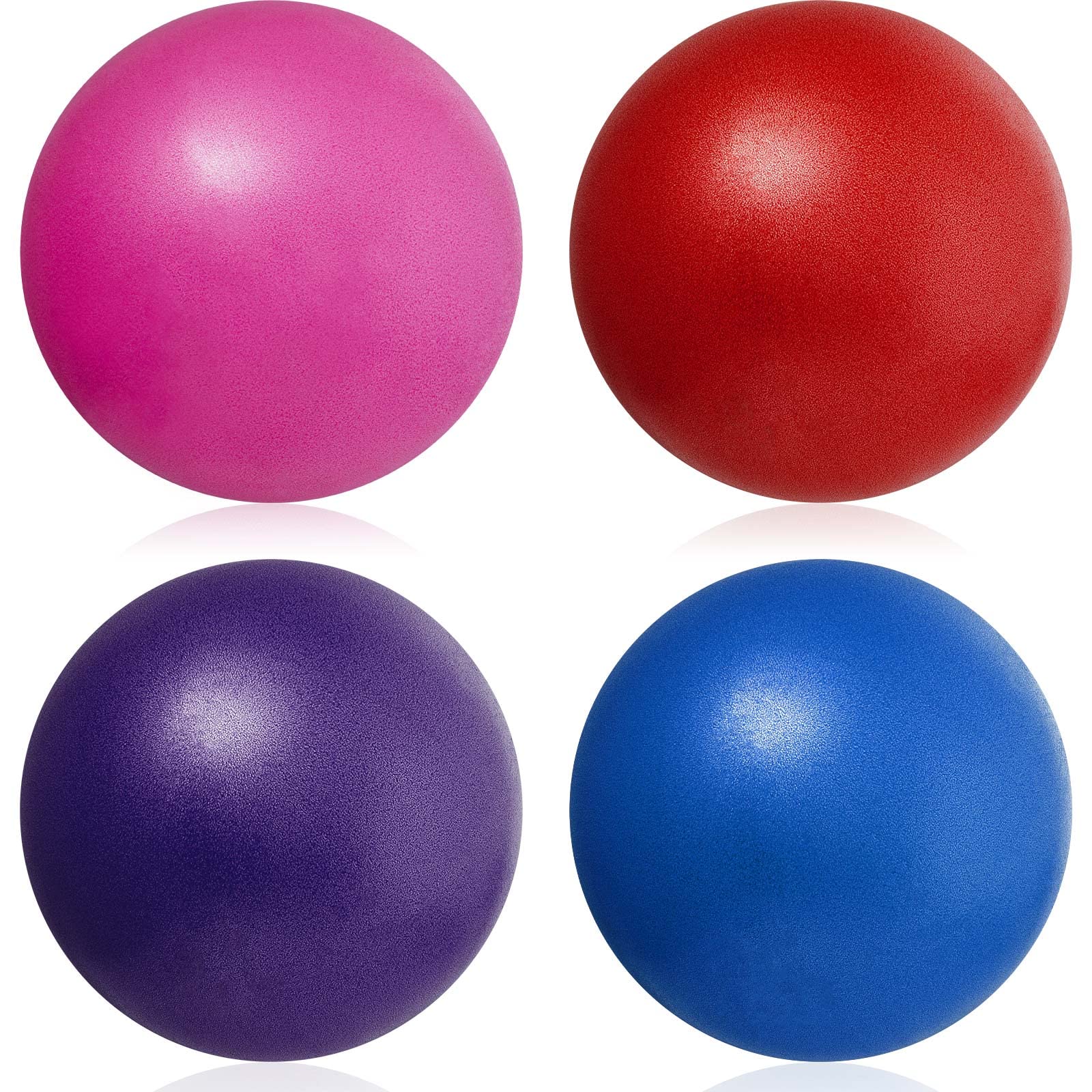 4 Pcs 10-Inch Water Resistance Exercise Balls - Low Impact Pool Workout Equipment for Adults & Seniors - PVC Aquatic Fitness Gear for Swimming, Water Aerobics & Physical Therapy (Pink, Blue, Purple, Red) - Perfect for Home Pools, Gym Classes & Rehabilitation Centers