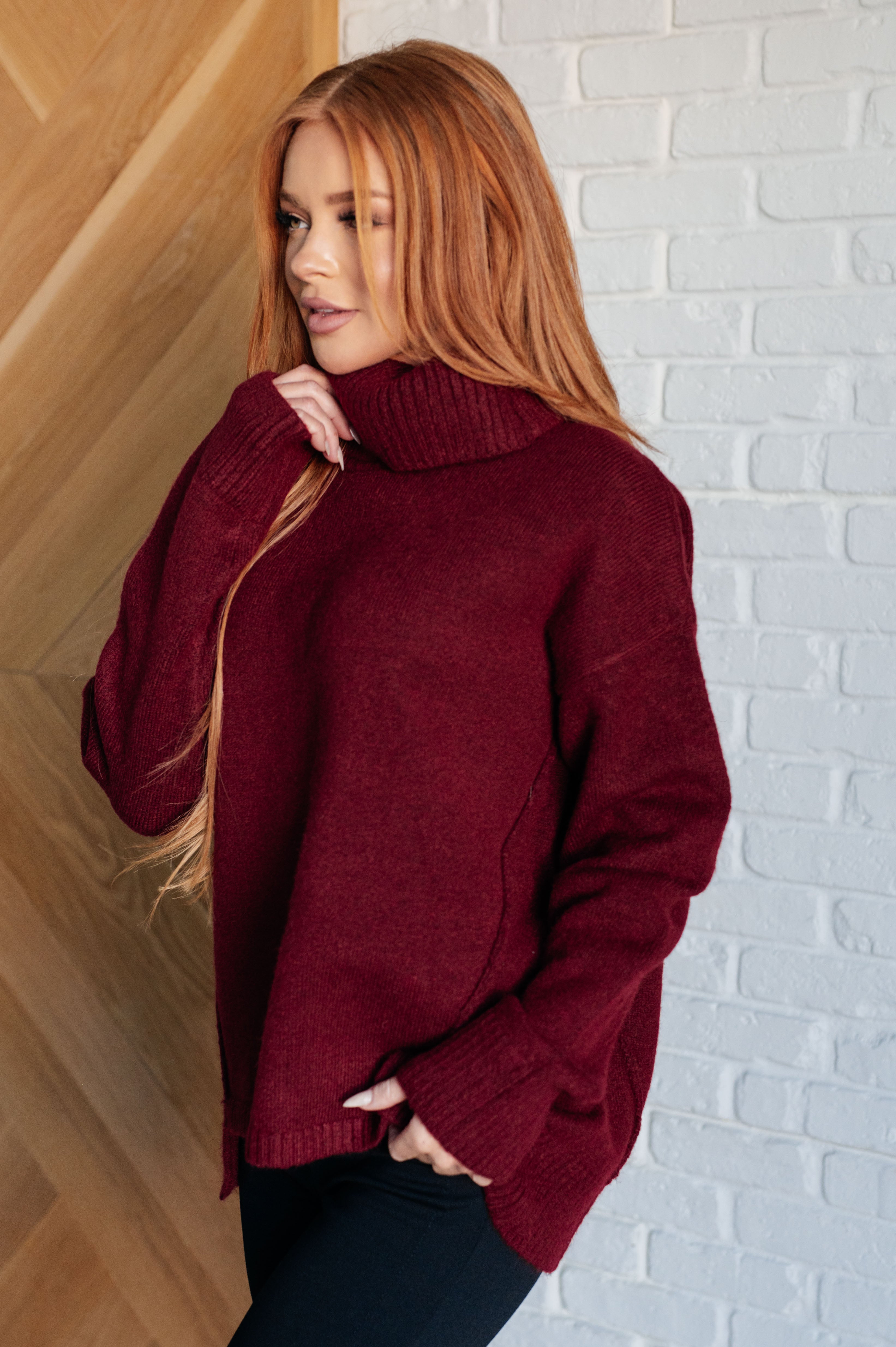 Envelop Me Turtleneck Sweater for Women - Soft Winter Knit Pullover | Cozy Office Wear & Casual Outfits