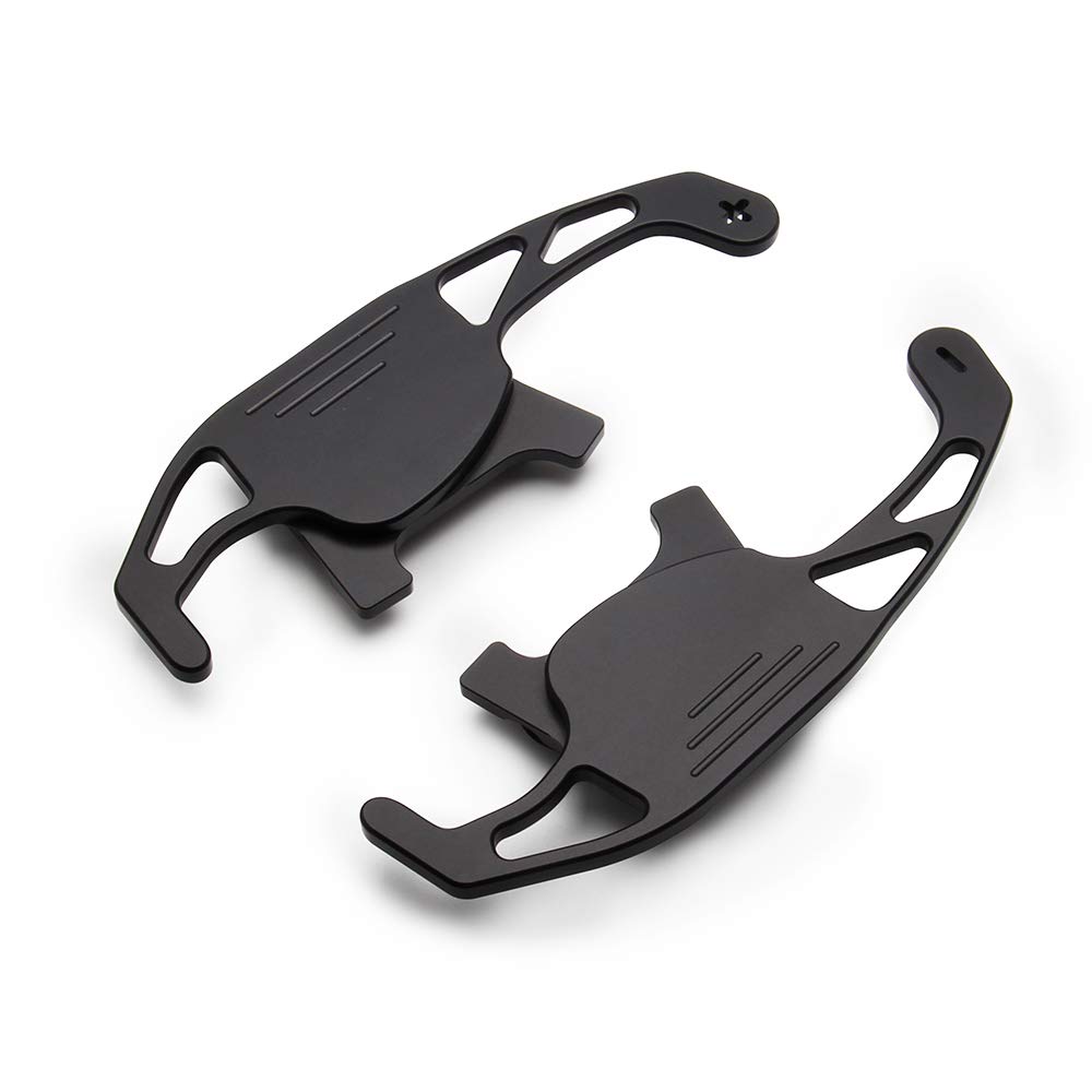 High-Quality Aluminum Paddle Shifters for VW Golf MK7 GTI R R-Line Scirocco (2014-2019) - Black Steering Wheel Shifter Extension - Enhance Driving Performance & Sporty Look