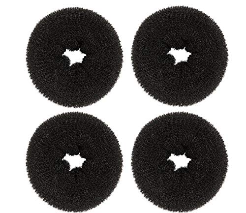 Datar Enterprises 4-Pack Hair Donut Bun Maker for Women - Soft Sponge Hair Accessories for Perfect Buns & Updos - Great for Weddings, Prom, and Everyday Styling