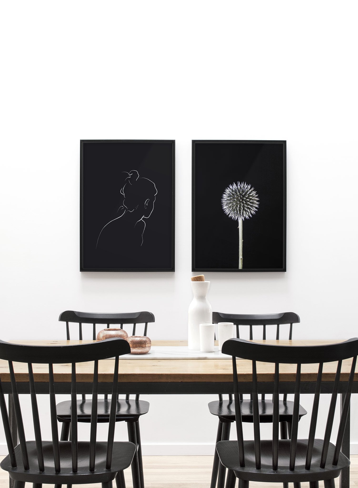 Into The Distance in Black Poster - Wall Art Decor for Living Room, Bedroom & Office - Scenic Landscape Print for Home & Office Decor