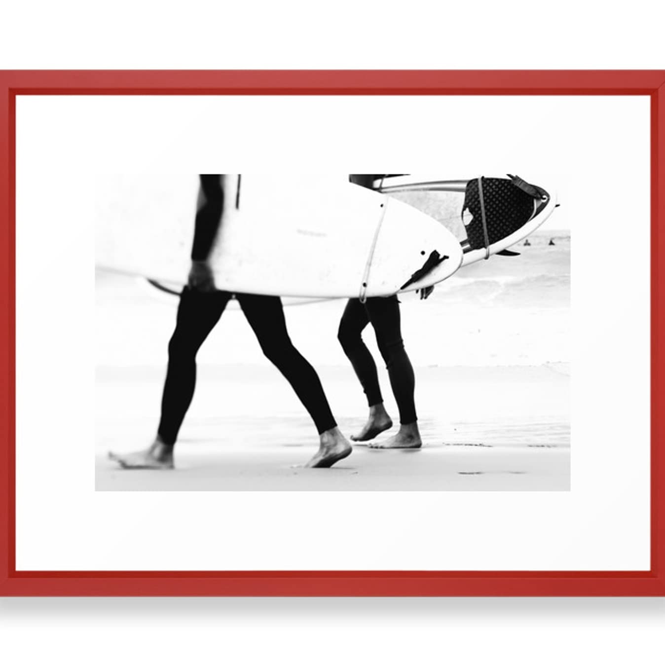 Abstract Black & White Surf Board Photography Print - Cool Surfers Wall Art - Beach & Coastal Home Decor by Ingrid Beddoes - Framed Artwork for Living Room, Bedroom or Office