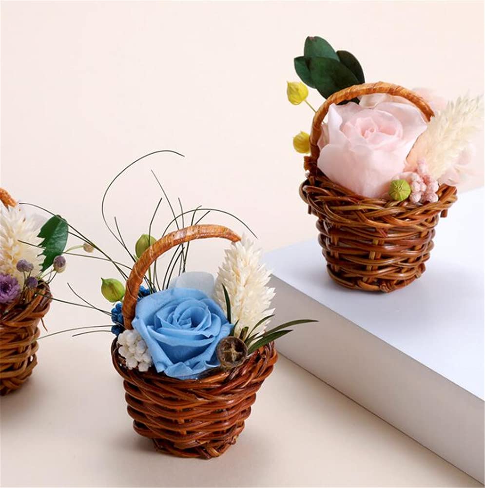 Universal Car Air Vent Flower Basket Clip - Everlasting Rose Dried Flower Decor for Auto Interior | Perfect for Valentine's Day Gifts, Wedding Decor & Car Accessories