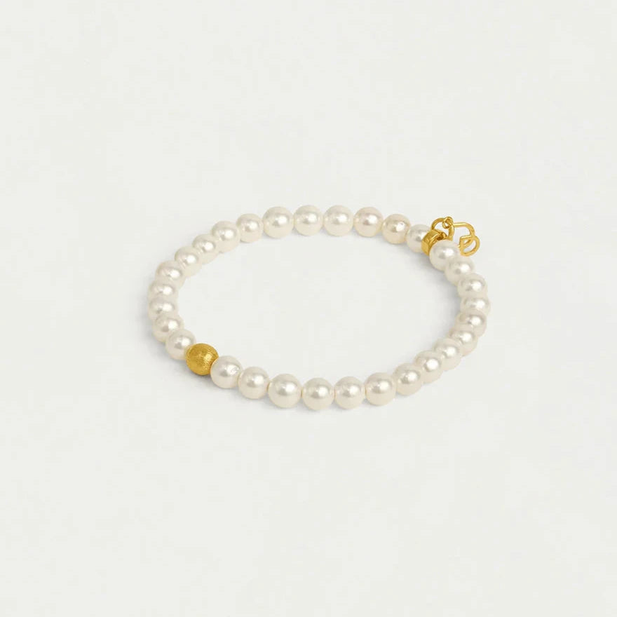 Dean Davidson Ethos Midi Beaded Bracelet for Women - Elegant Crystal & Pearl Adjustable Bangle - Perfect for Parties, Weddings & Everyday Wear