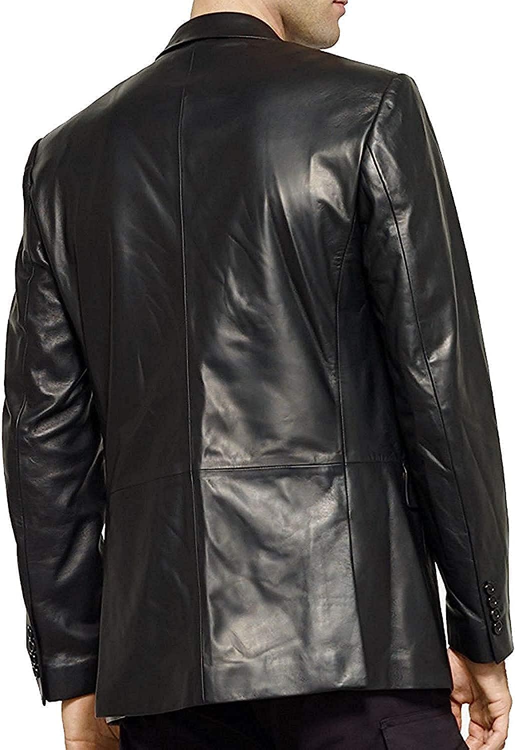 Men's Classic Bond Style Leather Blazer Coat - Premium Casual Jacket for Business & Evening Wear | Formal & Smart Casual Outfits