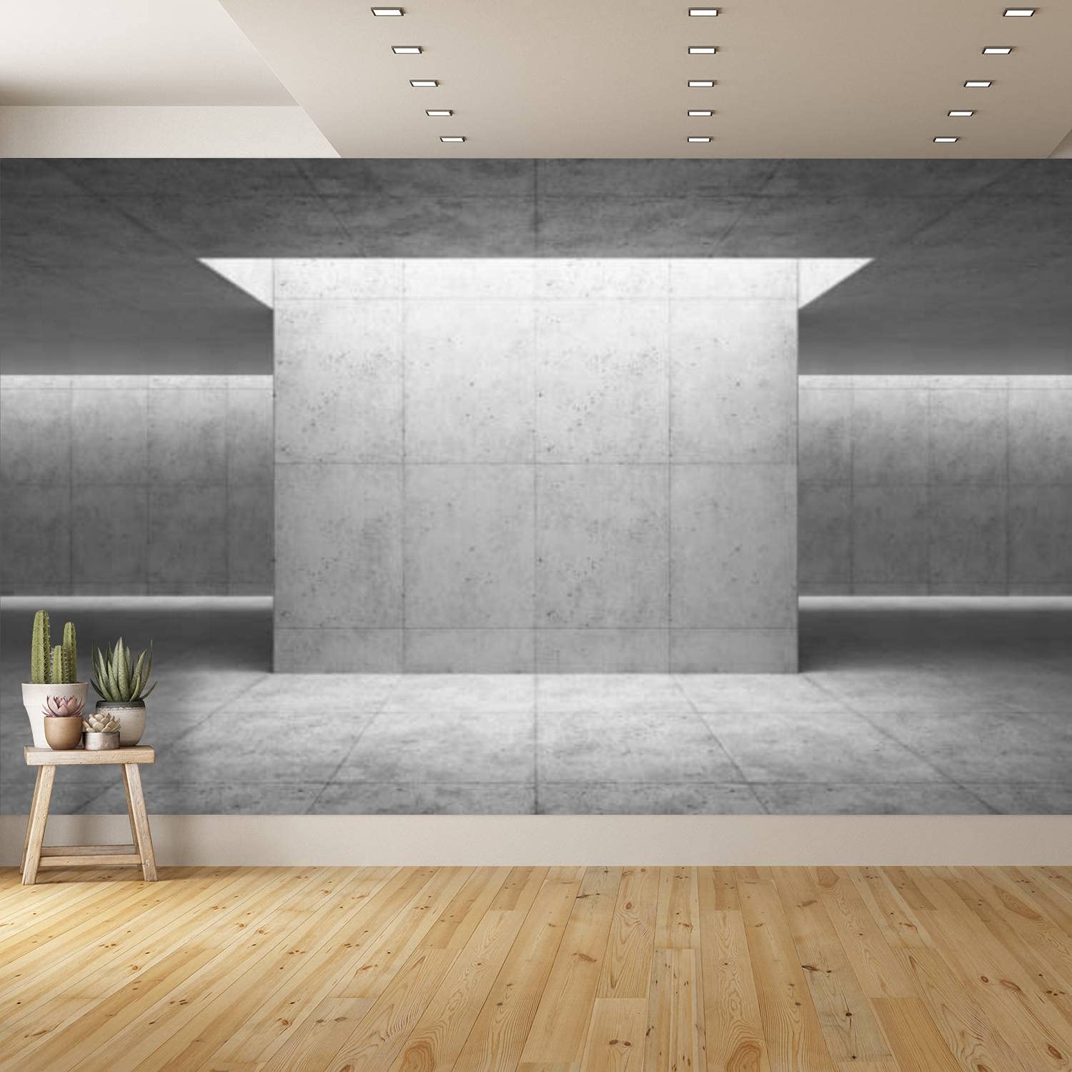 Removable Peel and Stick Wallpaper - Self-Adhesive Concrete Texture Wall Mural for Bedroom, Kitchen, Bathroom | 3D Black & White Canvas Wall Covering for Home Decor | Perfect for Modern Apartments, Dorm Rooms & Office Spaces