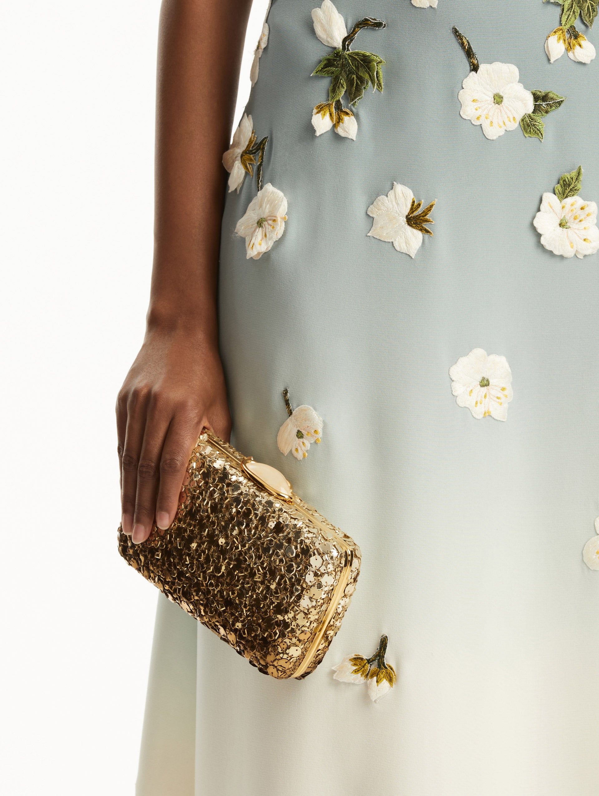Sparkly Mosaic Sequin Minaudière Clutch Bag for Women - Elegant Evening Party, Wedding, Prom & Special Occasions