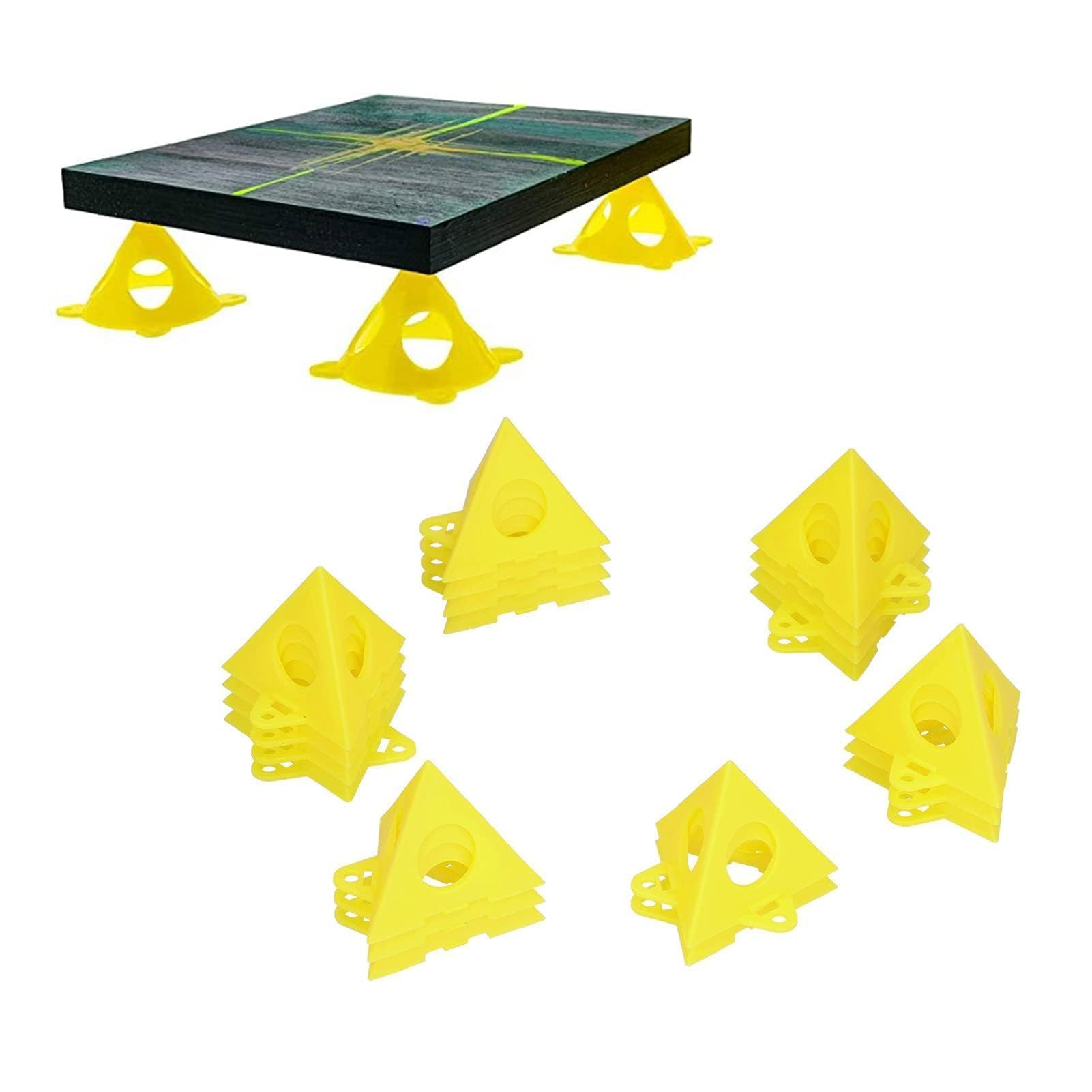 20PCS Painting Pyramids - Mini Cone Paint Stands for Canvas & Cabinet Door Risers | Triangle Paint Pad Feet for Acrylic Pouring Art | Perfect for DIY Fluid Art, Resin Projects & Home Decor