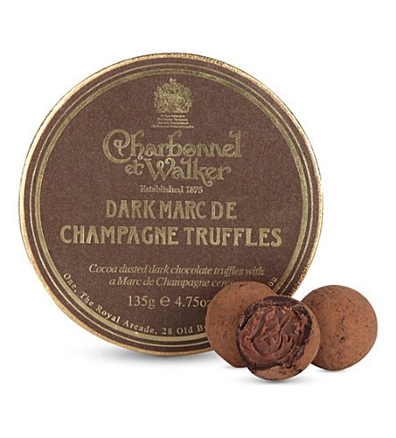 Charbonnel et Walker Marc de Champagne Truffles Gift Set - Milk, Pink & Dark Chocolate (3 x 1.5oz) - Luxury British Chocolates for Gifts, Parties & Romantic Occasions