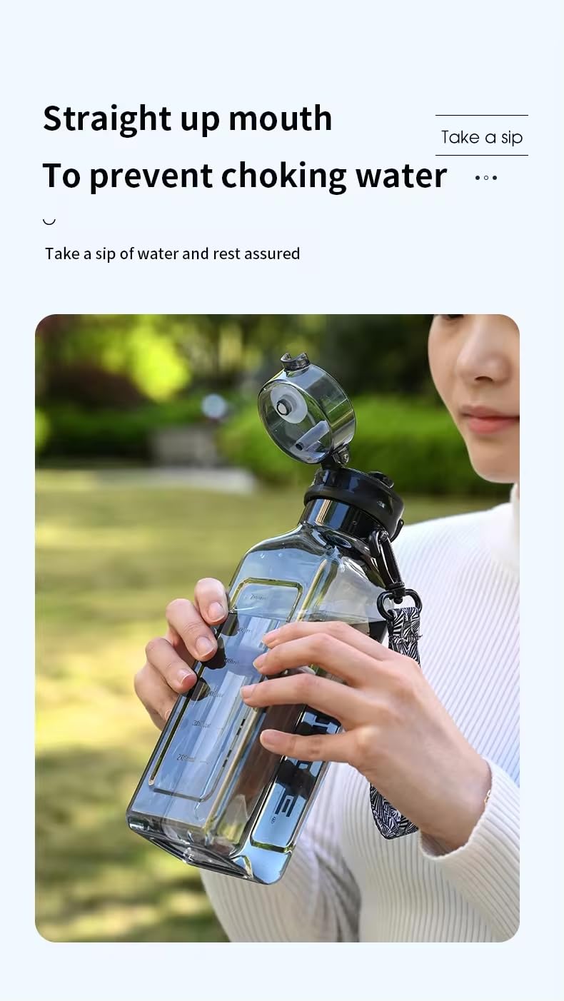 AquaFit Dodge Water Bottle - 24oz Insulated Stainless Steel Water Bottle with Leak-Proof Lid, Gray & Black - Perfect for Gym, Hiking, Travel & Outdoor Activities