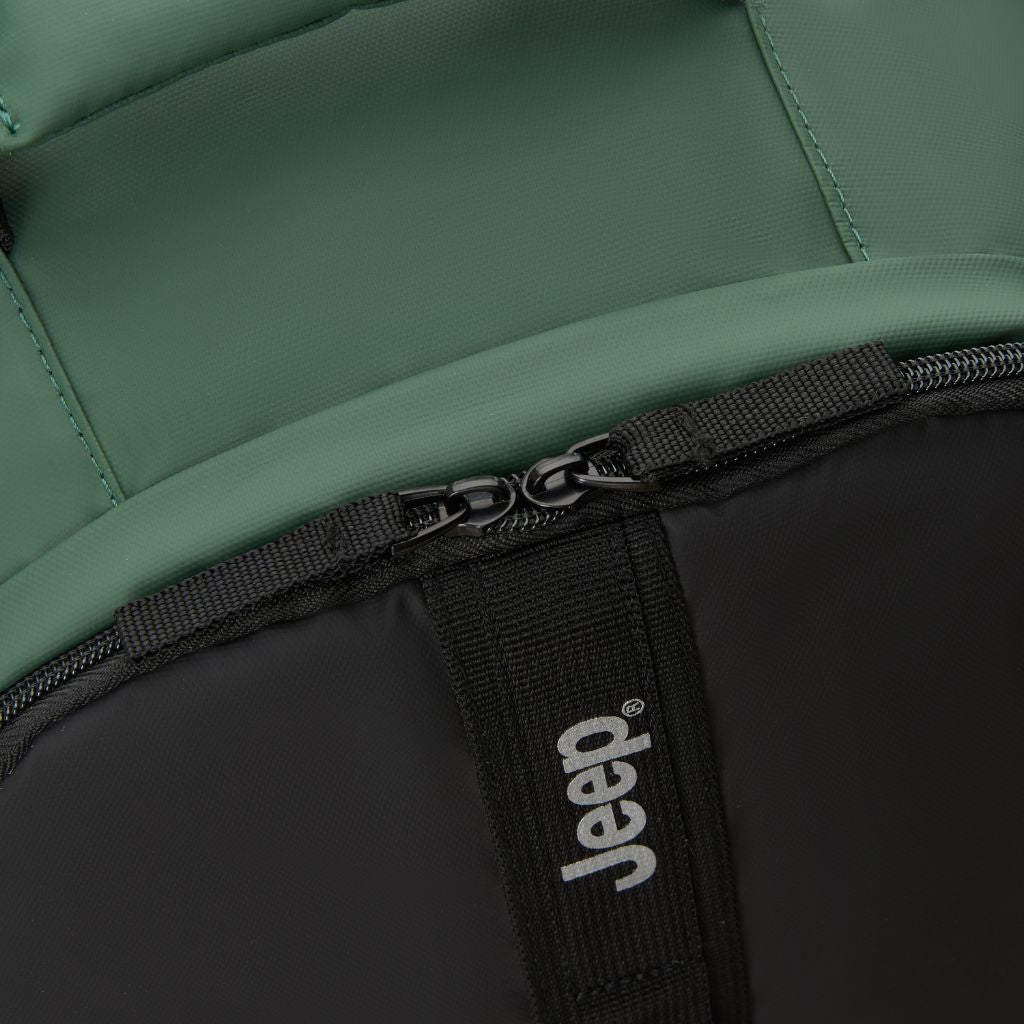Jeep 15.6 Inch Laptop Backpack - Durable Water-Resistant Green Computer Bag for Men & Women - Perfect for Work, School, Travel & Outdoor Adventures