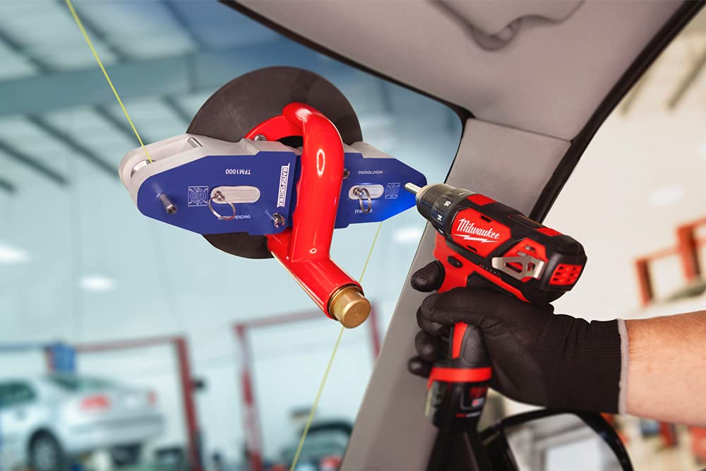 Transformer™ Kit Drill-Powered Auto Glass Removal Tool - Dual-Cutting & Cord Removal - Perfect for Windshield & Quarter Glass Replacement - Essential for Emergency Vehicle Repairs & Auto Glass Professionals