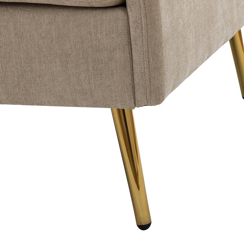 Laertiades Modern Upholstered Accent Armchair with Removable Cushion, Sturdy Metal Legs & High-Density Foam - Perfect for Living Room, Bedroom, or Office Decor