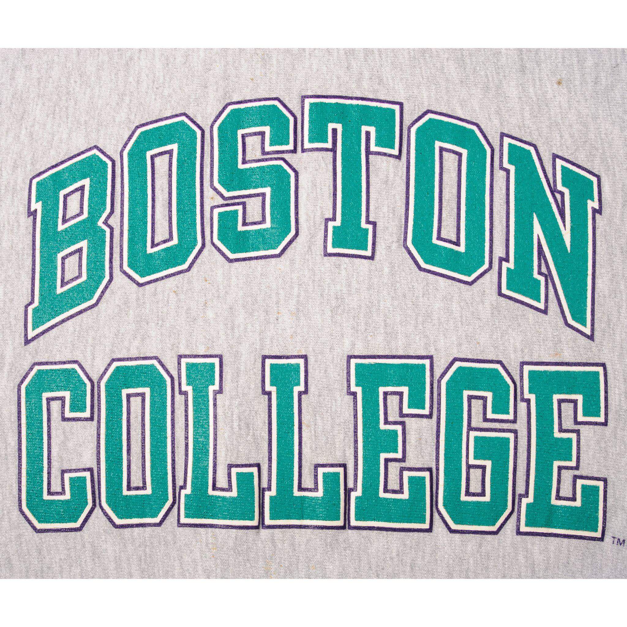 Vintage Champion Reverse Weave Boston College Sweatshirt 1990s 2XL Made in USA - Retro College Apparel for Casual Wear & Sports Fans