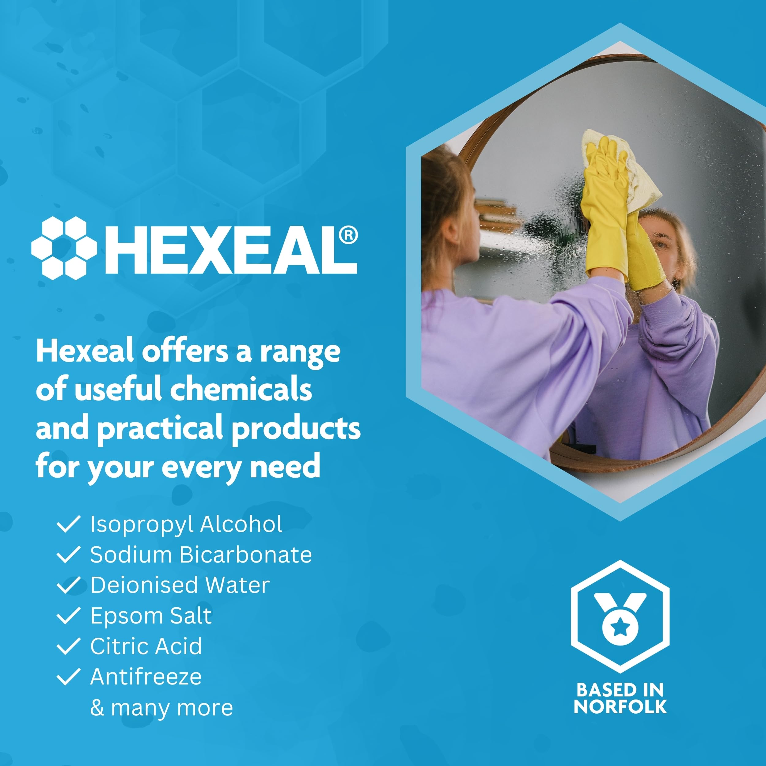 Hexeal Pure Acetone 25L - 25 x 1L Bottles of 99.5% High Strength Acetone for Nail Polish Remover, Gel & Acrylic Removal - Professional Grade for Salons & DIY Manicures - Perfect for Nail Art, Soak Offs & Beauty Treatments