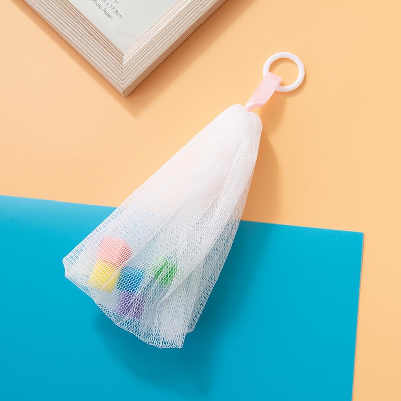2-Piece Bubble Net Foaming Mesh Bag for Luxurious Bath & Skin Care | Creates Rich Suds & Bubbles | Perfect for Spa, Relaxation & Kids Bath Time