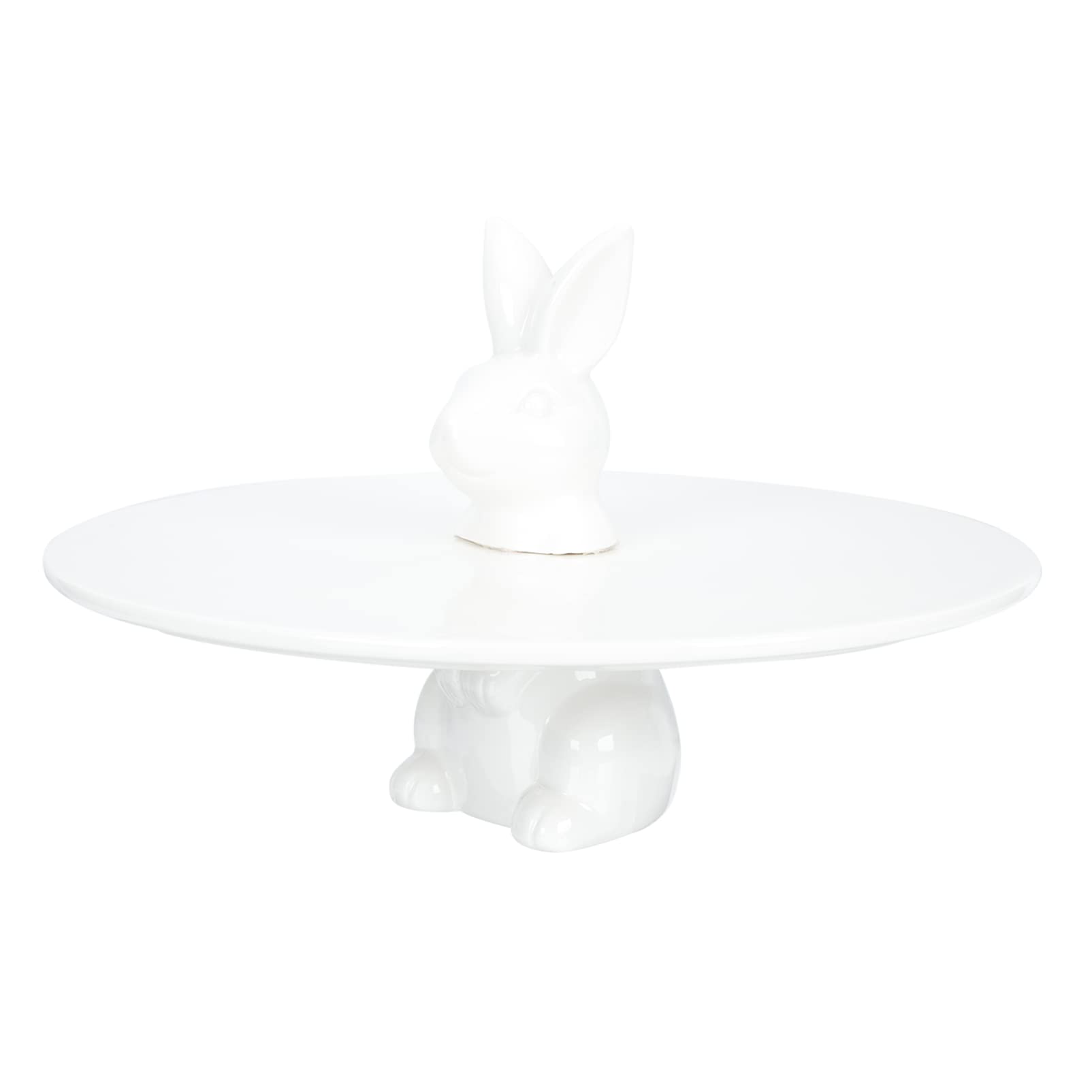 Ceramic Bunny Cupcake Stand - Easter Dessert Plates for Candy, Cookies & Cake | Perfect for Party Decorations, Gift Giving & Snack Serving