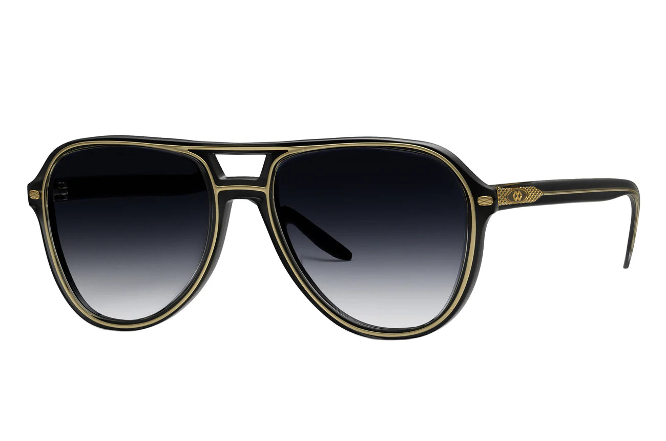 Barton Perreira Aldrin Sunglasses - Polarized UV Protection Aviator Style for Men & Women | Perfect for Driving, Travel, and Outdoor Activities