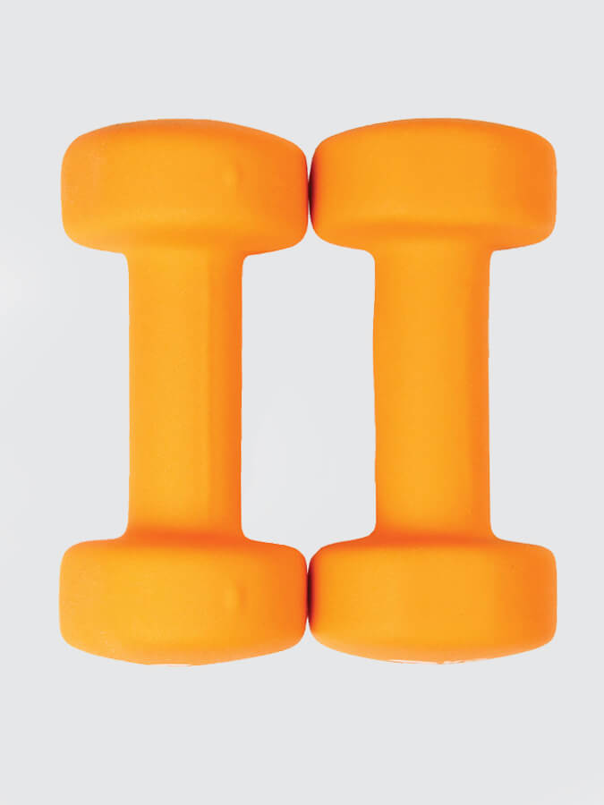 3Kg Neo Dumbbells for Yoga & Home Workout - Orange Dumbbells for Strength Training, Fitness & Gym - Perfect for Yoga, Pilates & Home Exercise