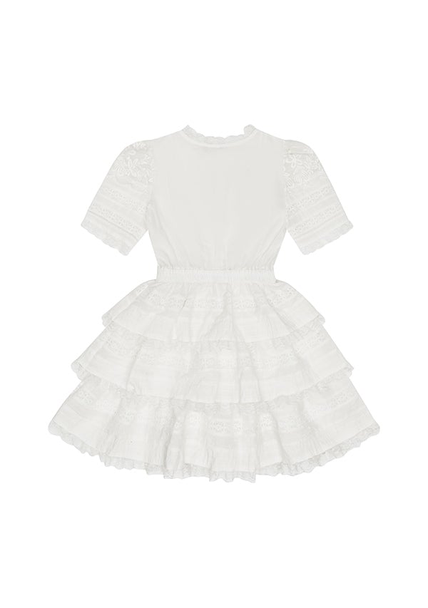 Girls Melina Embroidered Floral Summer Dress - Perfect for Birthday Parties, Family Gatherings & Special Occasions