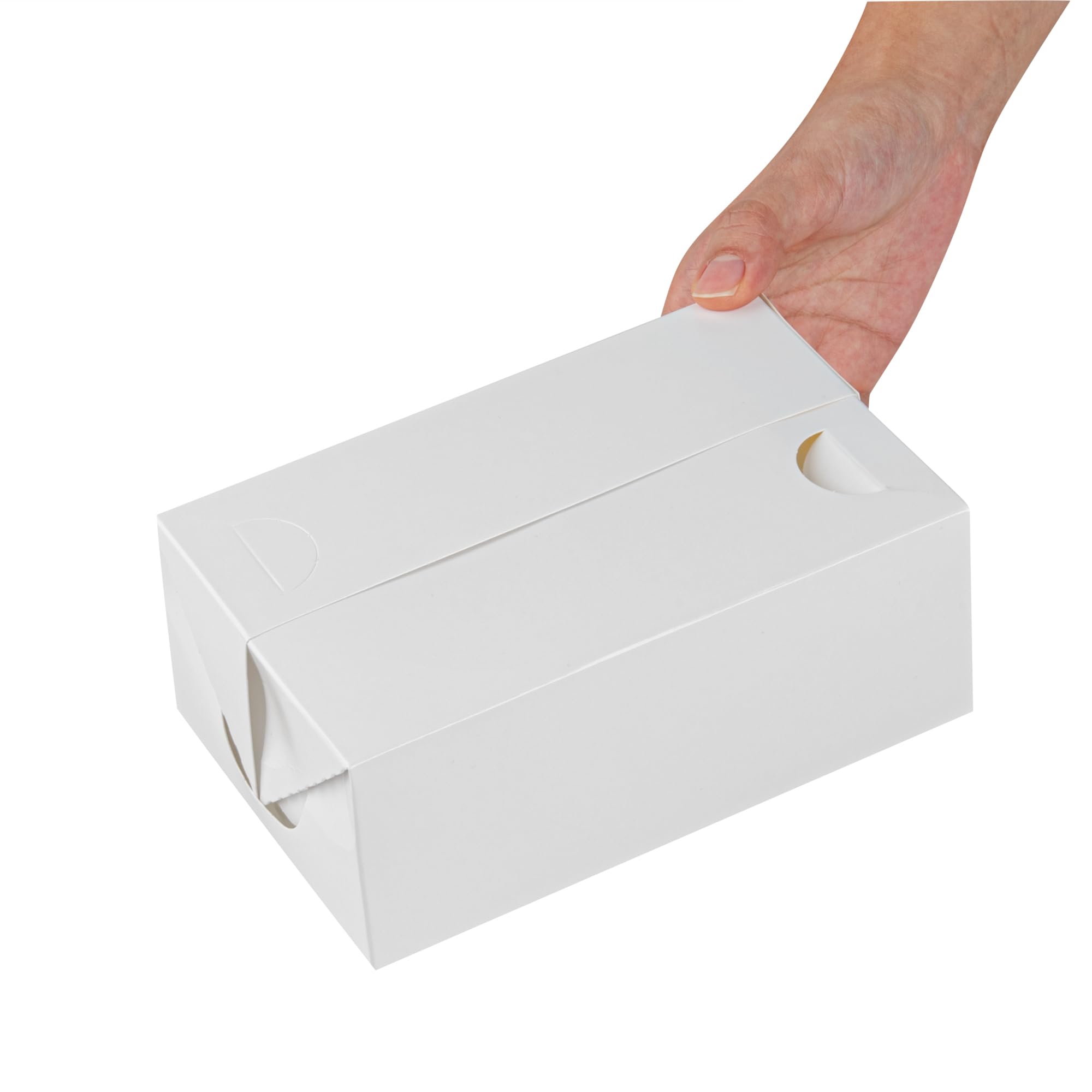 Eco-Friendly 47oz Disposable Takeout Containers - 100 Pack White Rectangle To-Go Food Boxes with Fast Top Closure | Greaseproof & Leak-Resistant | Perfect for Burgers, Fried Chicken, Picnics & Catering Events