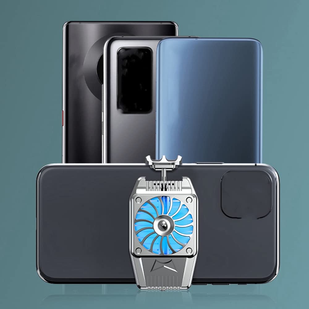 Portable Phone Cooler - Rechargeable Mobile Cooling Fan for iPhone & Android - Silver | Perfect for Gaming, Streaming & Overheating Prevention