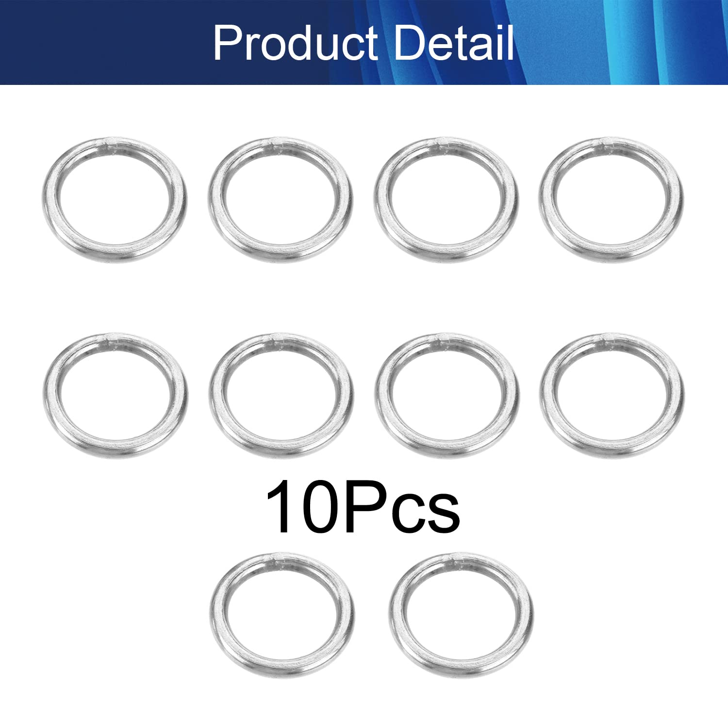 10Pcs 201 Stainless Steel O Ring 4x30mm (TxOD) - Durable Round Jump Rings for Hardware, Bags, DIY Jewelry Making & Craft Projects - Perfect for Keychains, Handmade Accessories & Home Decor