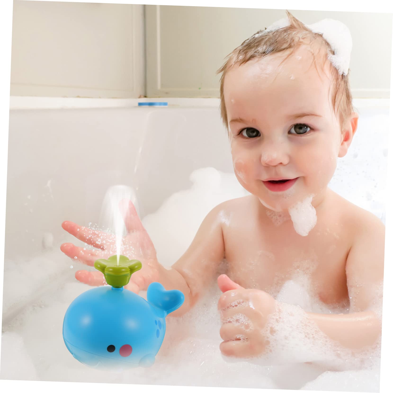 NESTINGHO Electric Whale Shower Head Toy Set - Waterproof Bath Toys for Kids with LED Lights - Fun Tub & Shower Playtime for Toddlers & Babies