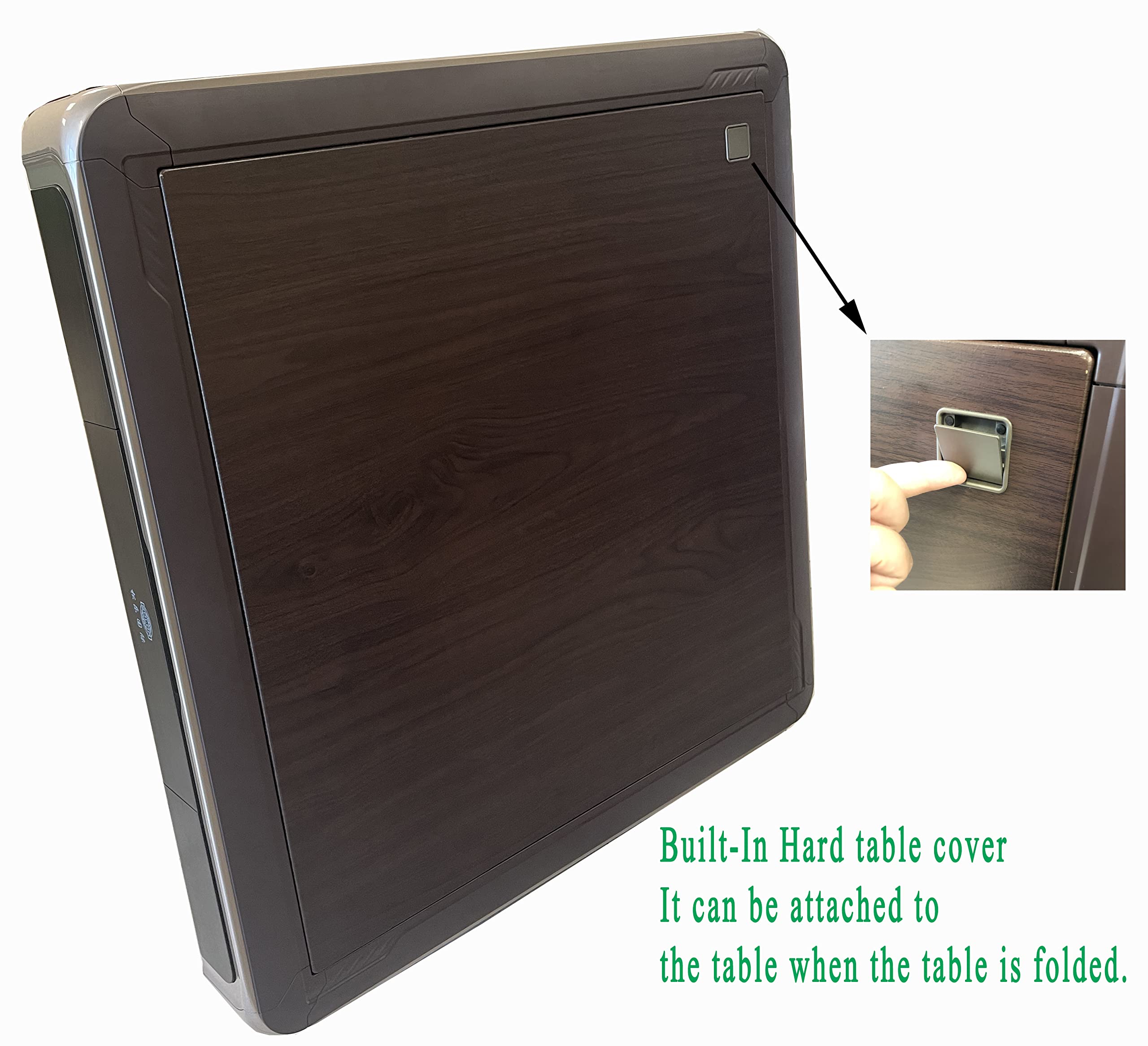 Automatic Folding Mahjong Table with 144 Tiles (Blue & Green) - Portable Foldable Design with 2 Tile Sets & Cloth Cover - Perfect for Game Nights, Family Gatherings & Asian-Themed Parties