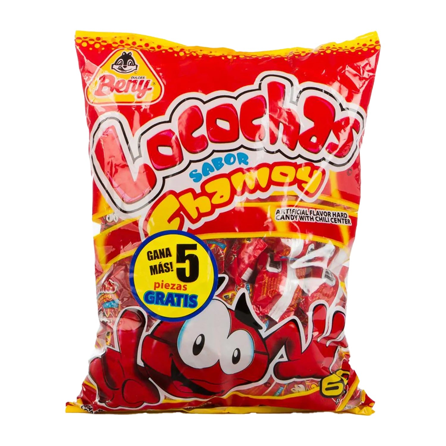 Beny Locochas Chamoy Candy - 60 Count Resealable Bag | Sweet & Spicy Mexican Treat for Parties, Snacking & Gifting
