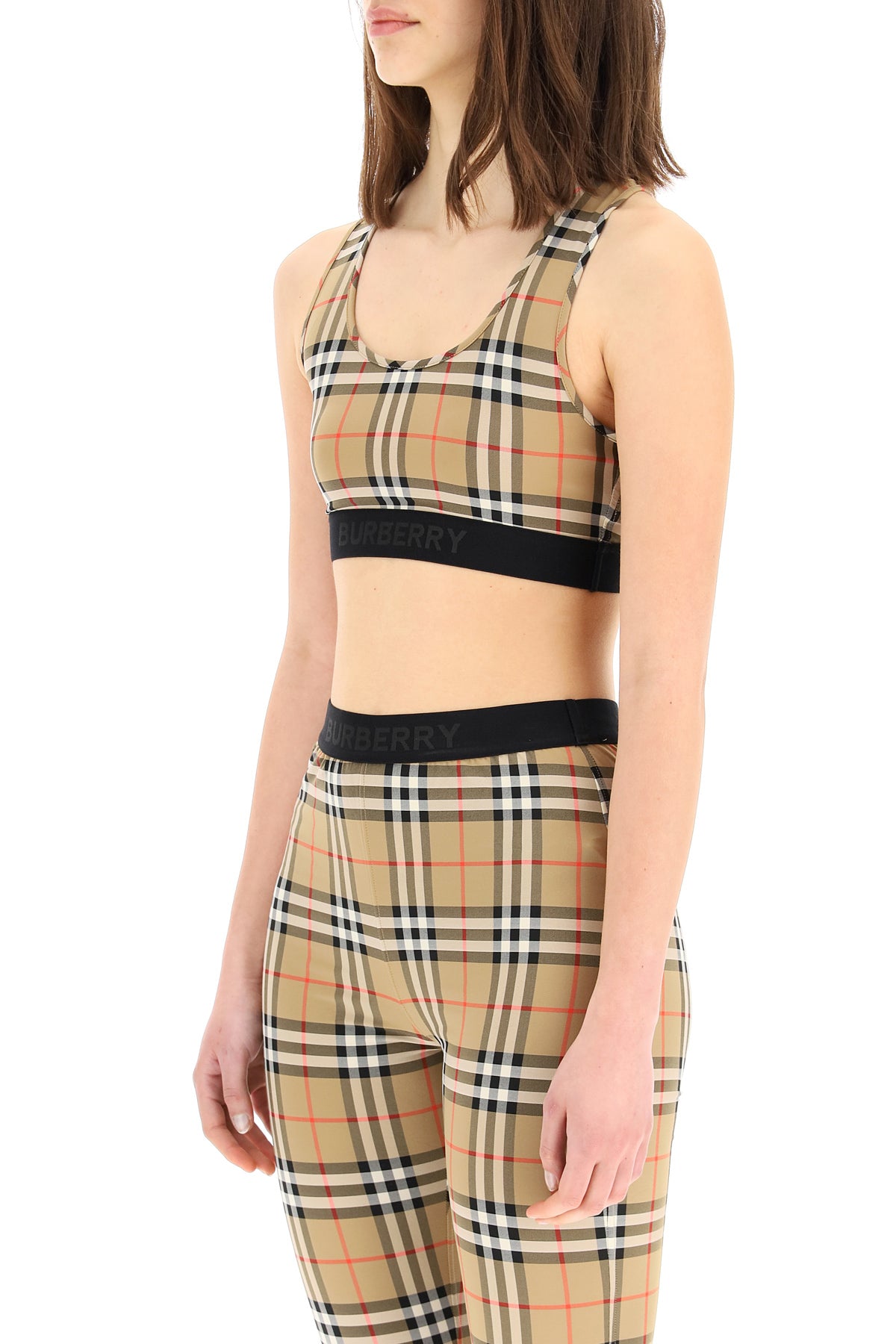 Burberry Dalby Check Sport Top for Women - Classic Plaid Design, Breathable & Comfortable - Perfect for Gym, Running & Casual Wear