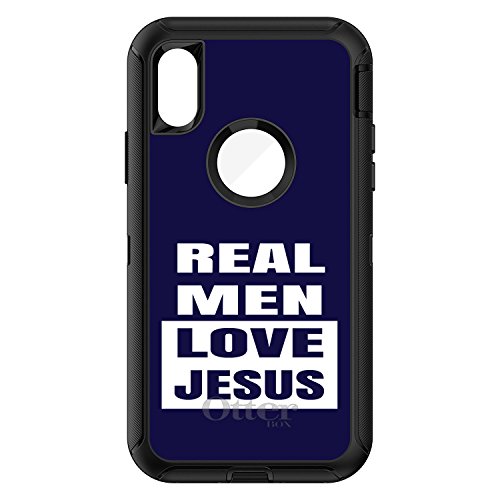 Navy Real Men Love Jesus On Black Case