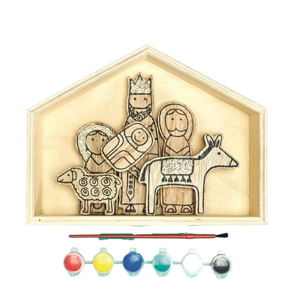 7 Piece DIY Nativity Set - Handmade Christmas Nativity Scene for Home Decor, Holiday Display & Gift Giving - Perfect for Church, Tabletop, Mantel & Holiday Celebrations