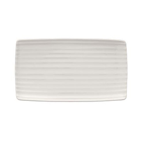 Ariane 020586 Artisan Rectangular Serving Platter, Cream Color, 14 x 7.75 Inches, Set of 6 - Perfect for Dinner Parties, Buffets, and Holiday Entertaining