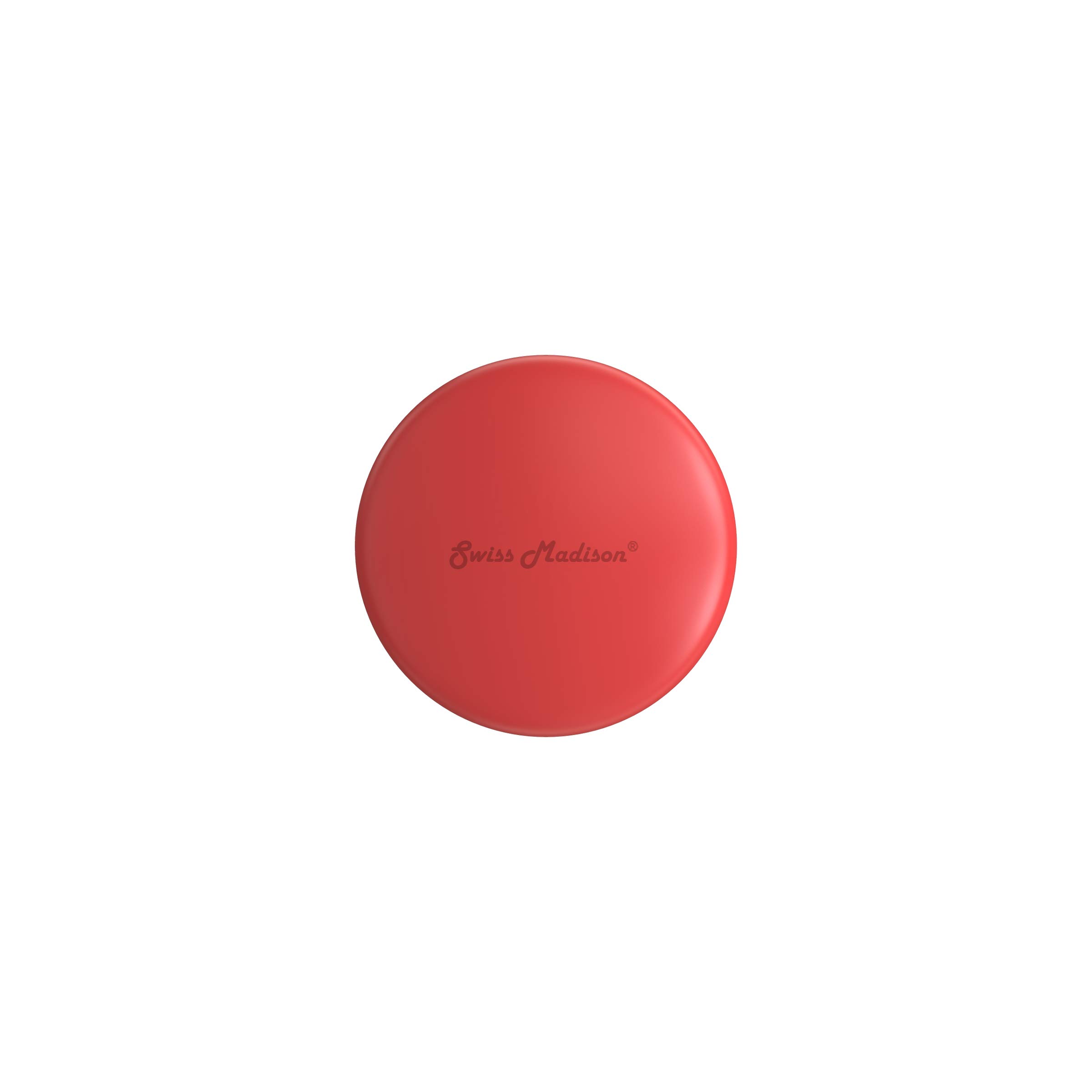 Matte Red Ceramic Pop-Up Drain Without Overflow - Modern Bathroom Sink Drain for Contemporary Home Decor